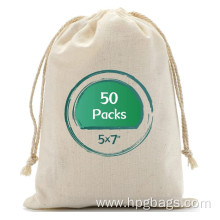 drawstring jewelry packaging cotton pouch